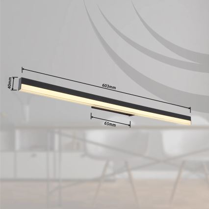 Globo - LED Sienas lampa LED/18W/230V 3000/6000K 80 cm melna