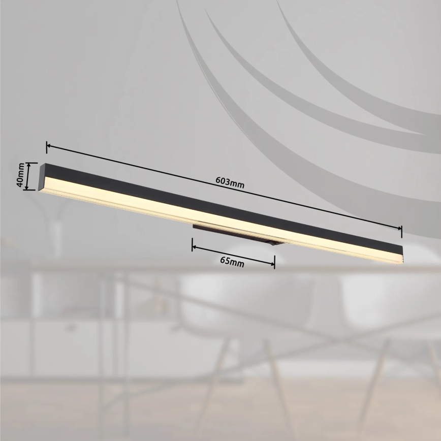 Globo - LED Sienas lampa LED/18W/230V 3000/6000K 80 cm melna
