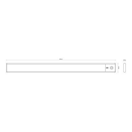 Globo - LED Aptumšojama uzlādējams zem virtuves skapīša lampa LED/2,5W/5V 4000K 1100 mAh 40 cm