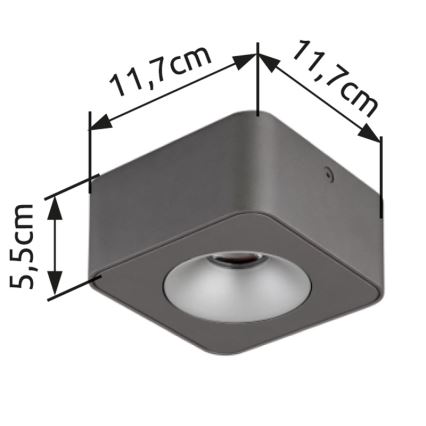 Globo - LED Griestu lampa LED/6,5W/230V 11,7x11,7 cm