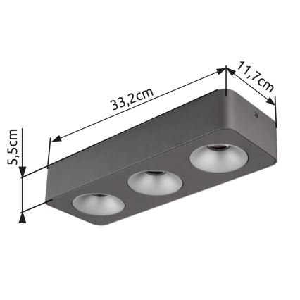 Globo - LED Griestu lampa LED/14W/230V 11,7x33,2 cm