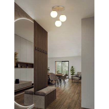 Globo - Virsmas piestiprināma griestu lampa 3xE14/25W/230V, misiņš