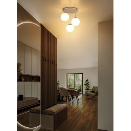 Globo - Virsmas piestiprināma griestu lampa 3xE14/25W/230V, misiņš