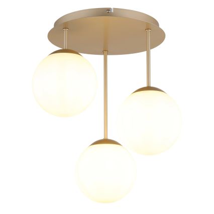 Globo - Virsmas piestiprināma griestu lampa 3xE14/25W/230V, misiņš