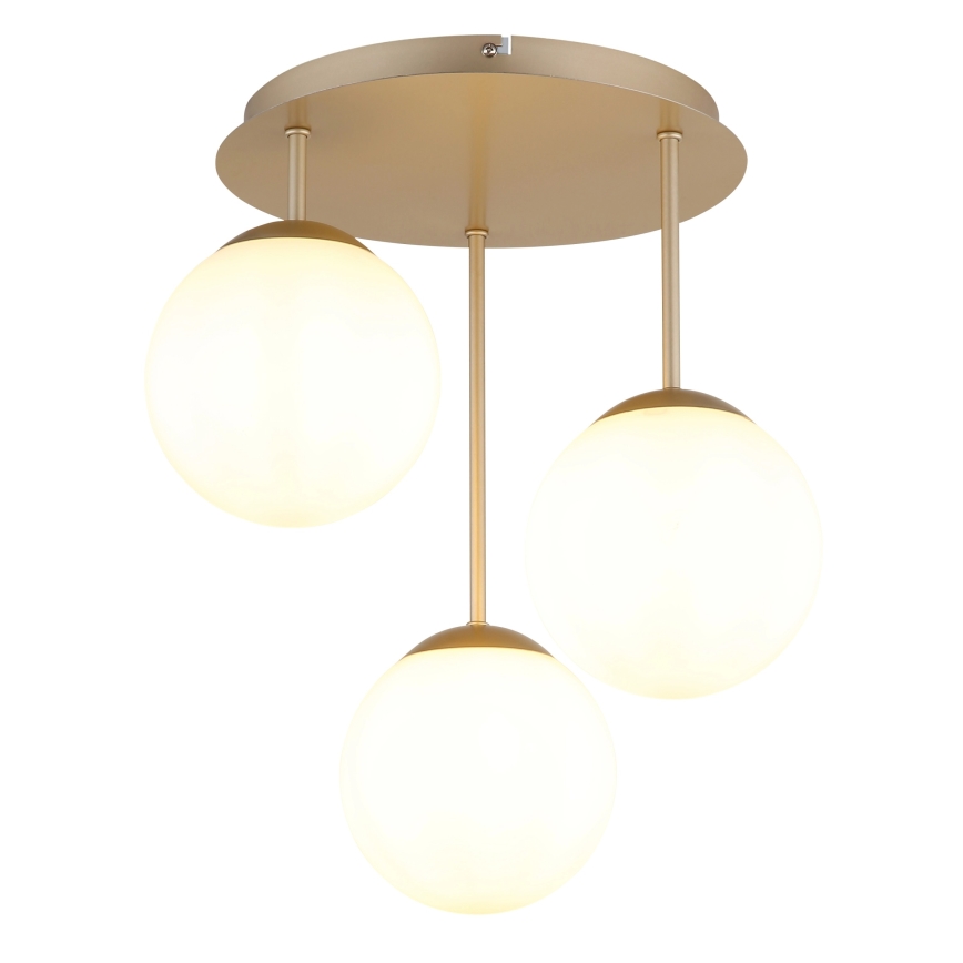 Globo - Virsmas piestiprināma griestu lampa 3xE14/25W/230V, misiņš