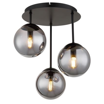 Globo - Virsmas montējams griestu lustrs 3xE14/25W/230V melns