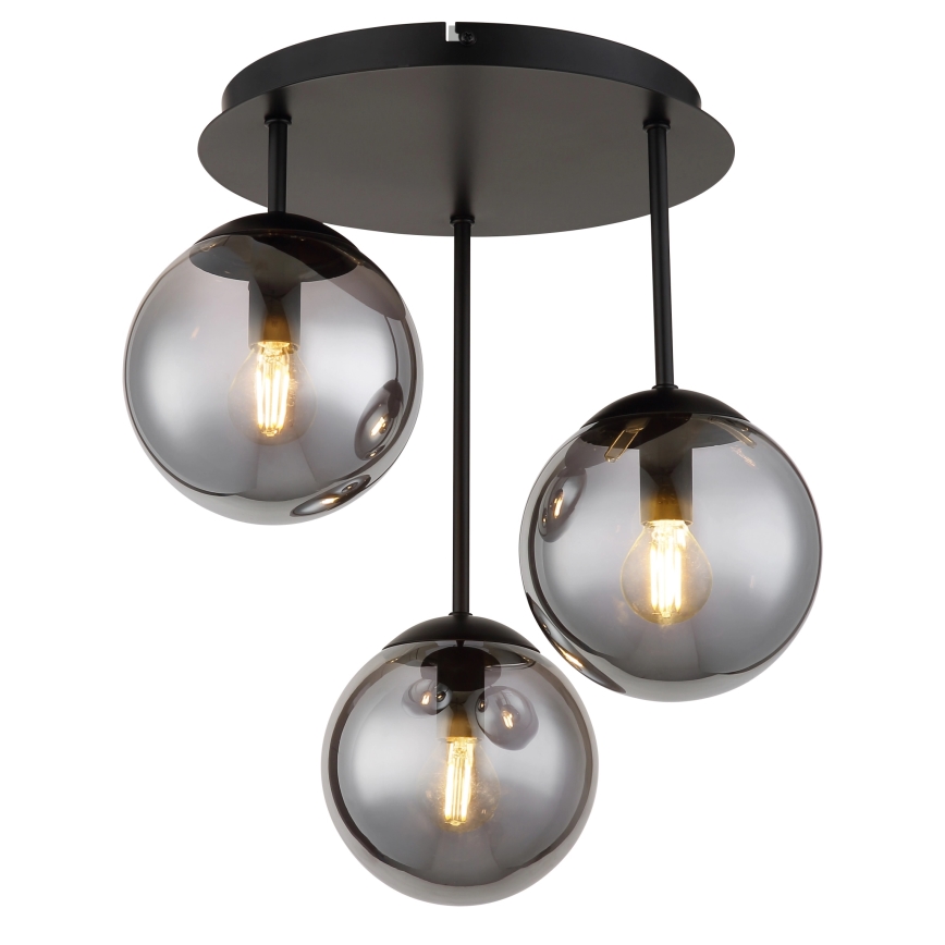 Globo - Virsmas montējams griestu lustrs 3xE14/25W/230V melns