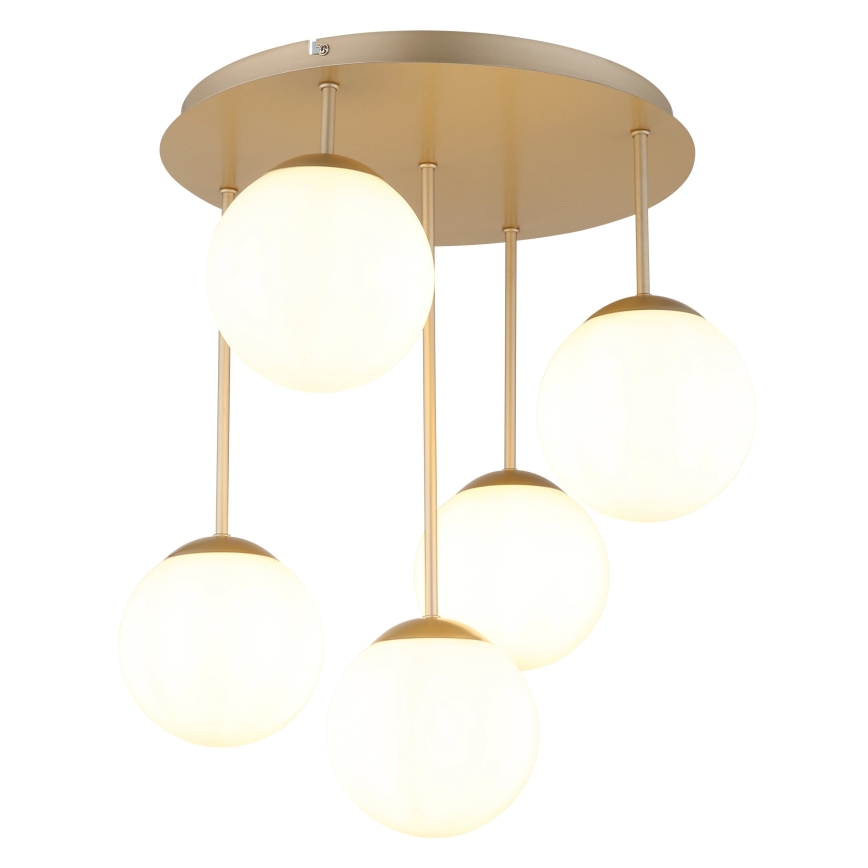 Globo - Virsmas montējamā griestu lustra 5xE14/25W/230V misiņš