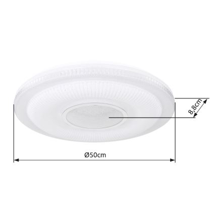 Globo - LED regulējams griestu gaismeklis LED/30W/230V 3000-6500K diam. 50 cm balts Wi-Fi Tuya + tālvadība