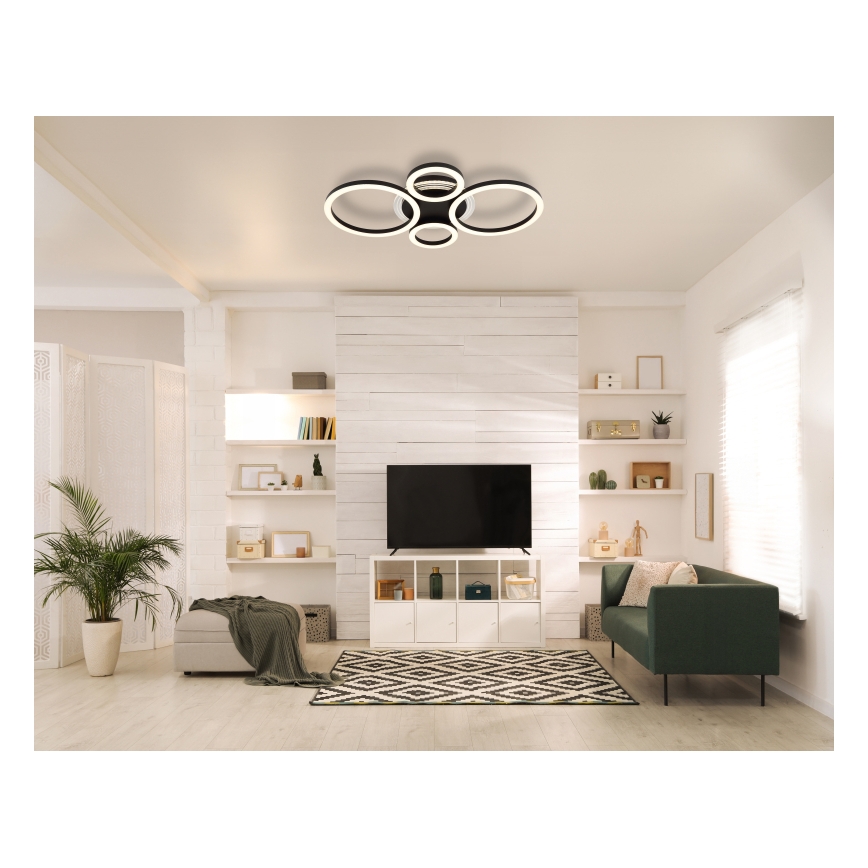 Globo - LED griestu gaismeklis LED/40W/230V 2700/4500/6500K Ø 35,5x53 cm melns
