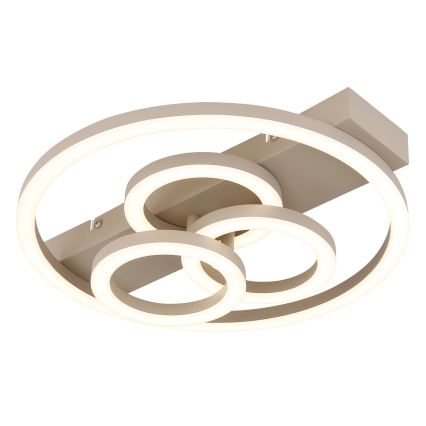 Globo - Regulējams LED griestu gaismeklis, 40 W, 230 V, 2700–6500 K, izm. 35×33 cm, bēšs, ar tālvadības pulti