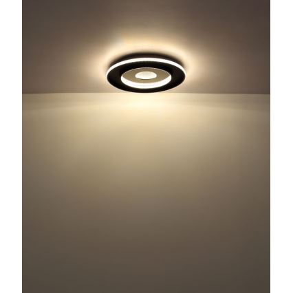 Globo - LED regulējams griestu gaismeklis LED/30W/230V 2700-6500K diam. 52,5 cm melns + tālvadības pults