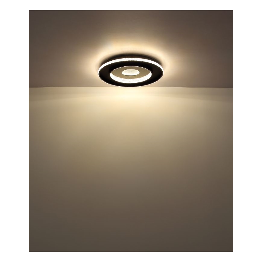 Globo - LED regulējams griestu gaismeklis LED/30W/230V 2700-6500K diam. 52,5 cm melns + tālvadības pults