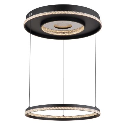 Globo - LED regulējams lustra ar kabeli LED/54W/230V 2700-6500K diametrs 60 cm melns + tālvadības pults