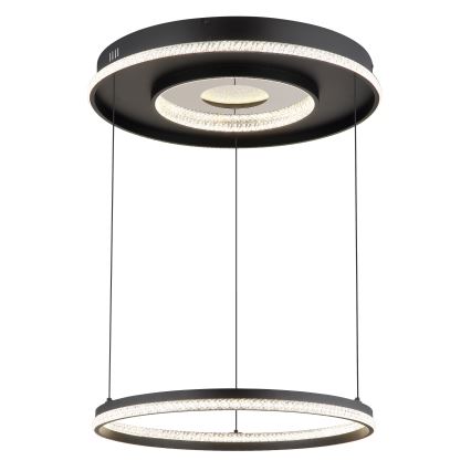 Globo - LED regulējams lustra ar kabeli LED/54W/230V 2700-6500K diametrs 60 cm melns + tālvadības pults