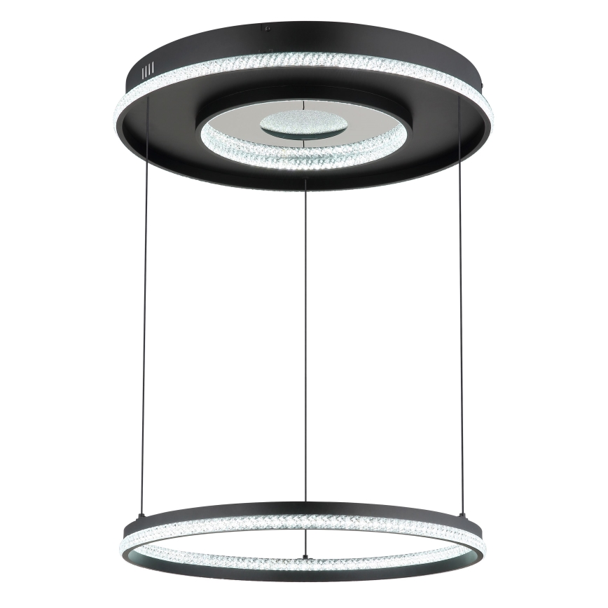 Globo - LED regulējams lustra ar kabeli LED/54W/230V 2700-6500K diametrs 60 cm melns + tālvadības pults