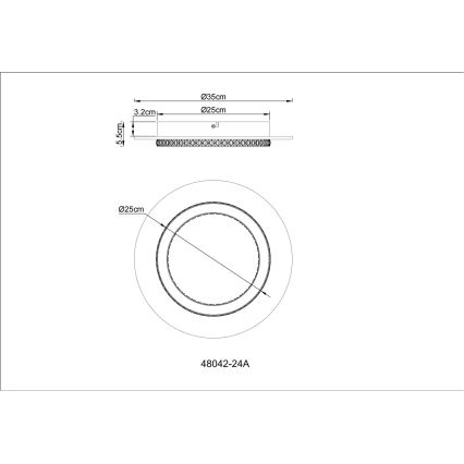 Globo - LED griestu gaismeklis LED/24W/230V 3000/4000/6500K Ø 35 cm antracīts