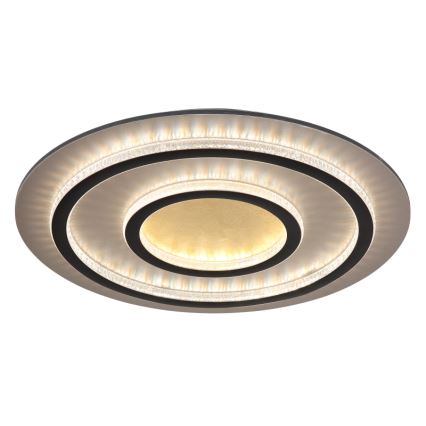 Globo - LED griestu gaismeklis ar regulējamu spilgtumu LED/60W/230V 3000-6500K Ø 55 cm melns + tālvadības pults