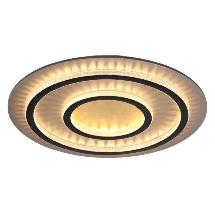 Globo - LED griestu gaismeklis ar regulējamu spilgtumu LED/60W/230V 3000-6500K Ø 55 cm melns + tālvadības pults