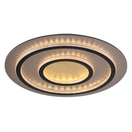 Globo - LED griestu gaismeklis ar regulējamu spilgtumu LED/60W/230V 3000-6500K Ø 55 cm melns + tālvadības pults