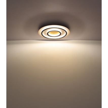 Globo - LED griestu gaismeklis ar regulējamu spilgtumu LED/60W/230V 3000-6500K Ø 55 cm melns + tālvadības pults