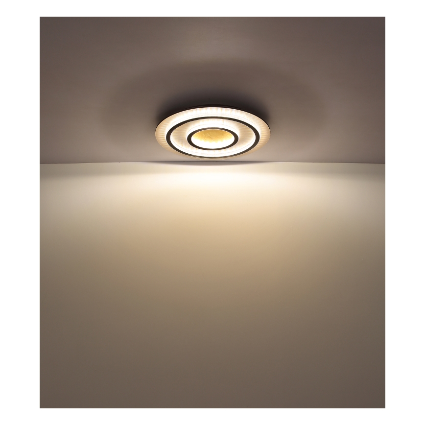 Globo - LED griestu gaismeklis ar regulējamu spilgtumu LED/60W/230V 3000-6500K Ø 55 cm melns + tālvadības pults