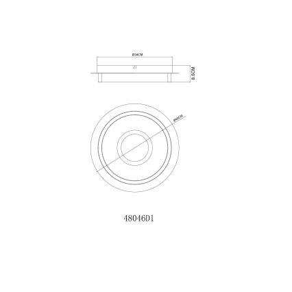 Globo - LED griestu lampa LED/24W/230V 3000K Ø 40 cm