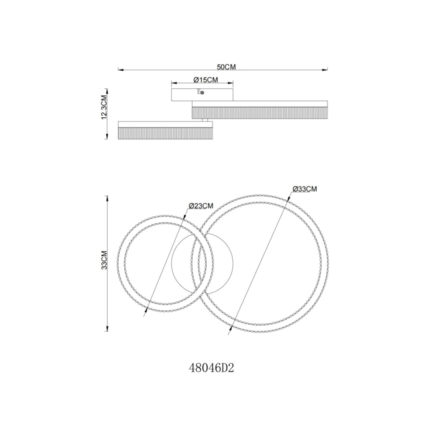 Globo - LED griestu gaismeklis LED/24W/230V 3000K 33x50 cm
