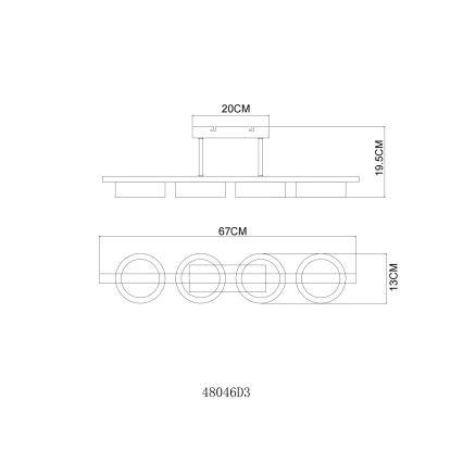 Globo - LED piestiprināma griestu lustra LED/24W/230V 3000K