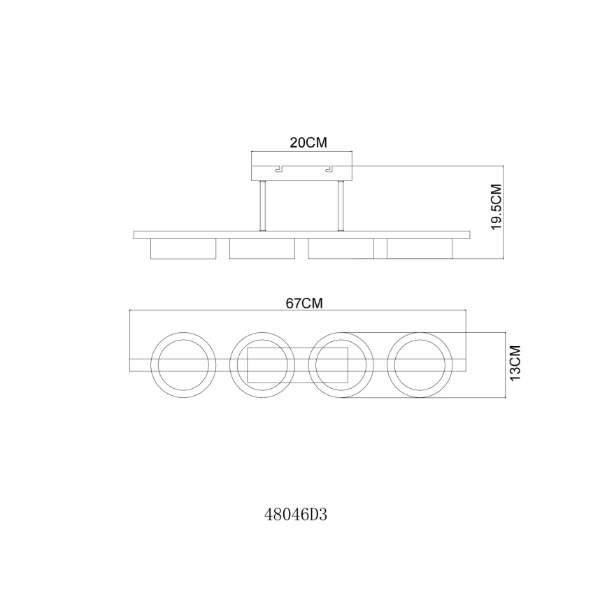 Globo - LED piestiprināma griestu lustra LED/24W/230V 3000K