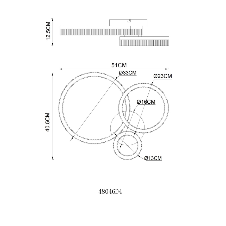 Globo - LED griestu gaismeklis LED/24W/230V 3000K 40,5x51 cm