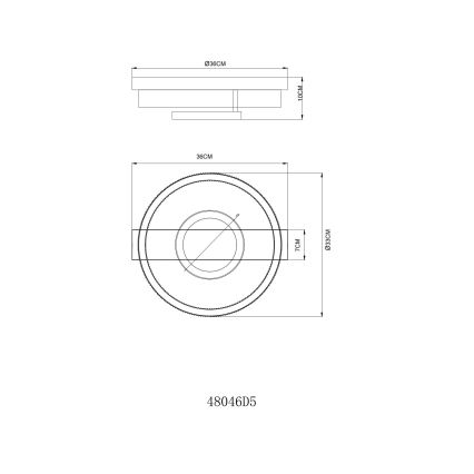 Globo - LED Griestu gaismeklis LED/18W/230V 3000K 33x36 cm