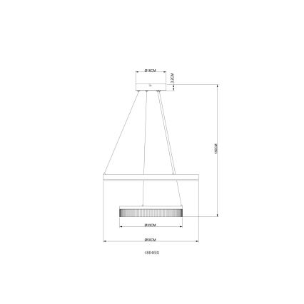 Globo - LED lustra uz troses LED/30W/230V 3000K