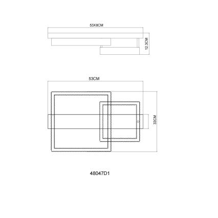 Globo - LED griestu gaismeklis LED/24W/230V 3000K 33x53 cm