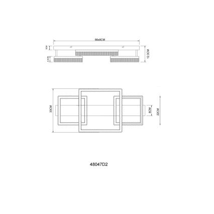 Globo - LED griestu gaismeklis LED/40W/230V 3000K 33x66 cm