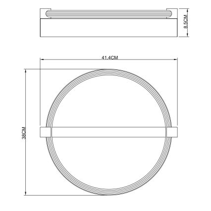 Globo - LED griestu gaismeklis LED/15W/230V 3000K 41,4x38 cm bēšs
