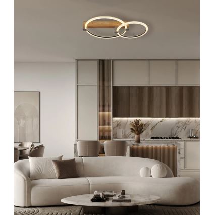 Globo - LED griestu gaismeklis LED/24W/230V 3000K 58x38 cm bēšs