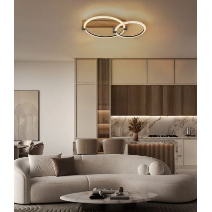 Globo - LED griestu gaismeklis LED/24W/230V 3000K 58x38 cm bēšs