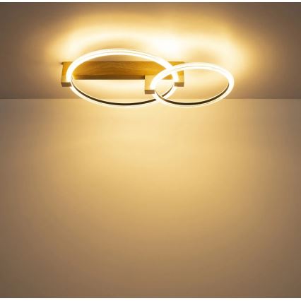 Globo - LED griestu gaismeklis LED/24W/230V 3000K 58x38 cm bēšs