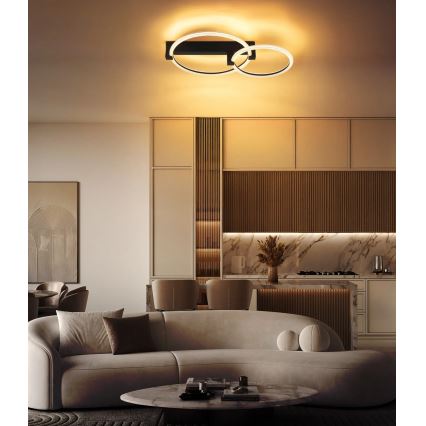 Globo - LED griestu gaismeklis LED/24W/230V 3000K 58x38 cm melns
