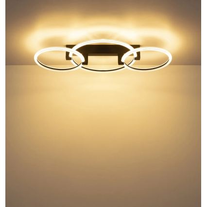 Globo - LED griestu lampa LED/40W/230V 3000K 76,1x38 cm melna