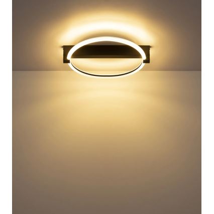 Globo - LED griestu gaismeklis LED/15W/230V 3000K 41,4x38 cm melns