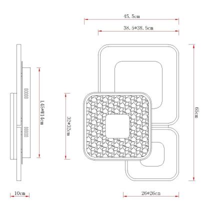 Globo - LED regulējams griestu gaismeklis LED/55W/230V 2700-6000K 65x45,5 cm + tālvadības pults