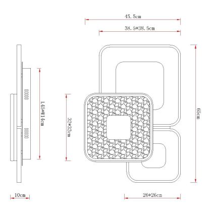Globo - LED griestu gaismeklis ar regulējamu spilgtumu LED/55W/230V 2700–6000K 65x45,5 cm + ar tālvadības pulti
