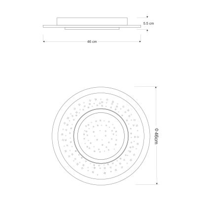 Globo - LED Aptumšojama griestu lampa LED/44W/230V 2700-6000K + TP