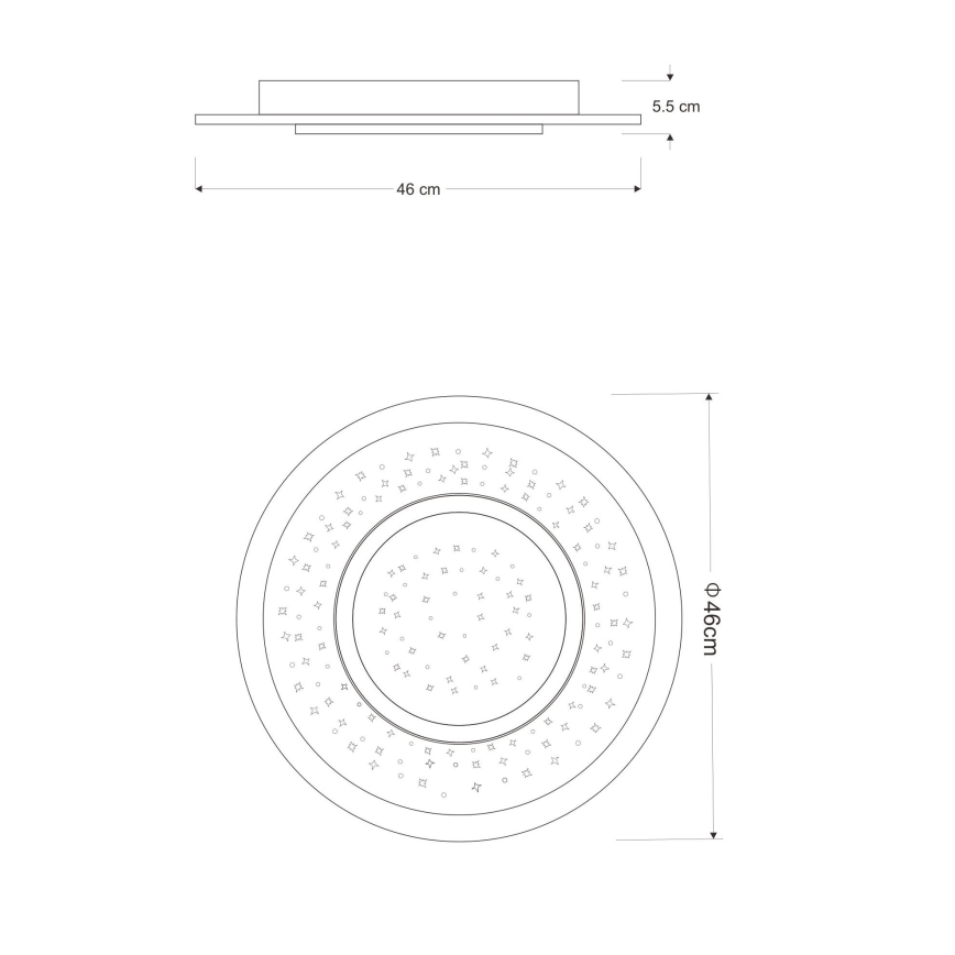 Globo - LED Aptumšojama griestu lampa LED/44W/230V 2700-6000K + tālvadības pults