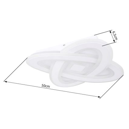 Globo - LED regulējams griestu gaismeklis LED/36W/230V 3000-6000K diametrs 50 cm balts + tālvadības pults