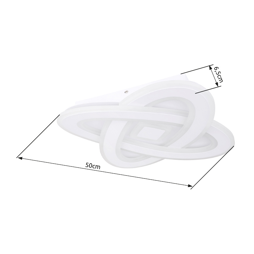 Globo - LED regulējams griestu gaismeklis LED/36W/230V 3000-6000K diametrs 50 cm balts + tālvadības pults