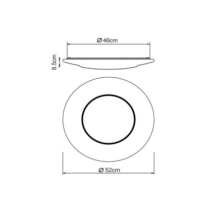 Globo - LED Griestu lampa LED/24W/230V 3000/4500/6500K