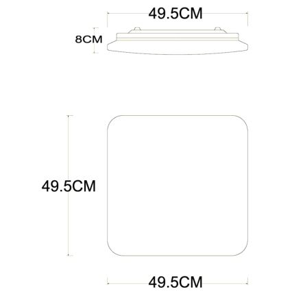 Globo - LED regulējams griestu gaismeklis LED/40W/230V 2700-6500K diam. 50 cm Wi-Fi Tuya + tālvadība